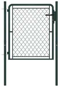 VidaXL Vrtna vrata čelična 100 x 75 cm zelena