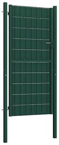 VidaXL Vrata za ogradu od PVC-a i čelika 100 x 124 cm zelena