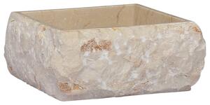 VidaXL Umivaonik krem 30 x 30 x 13 cm mramorni