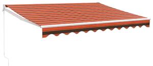 VidaXL Tenda na uvlačenje narančasto-smeđa 3x2,5 m tkanina i aluminij