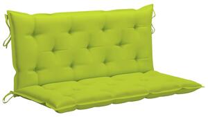VidaXL Klupa za ljuljanje s jarko zelenim jastukom 120 cm od tikovine