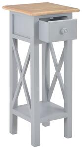 VidaXL Bočni stolić sivi 27 x 27 x 65,5 cm drveni