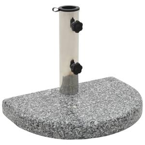 VidaXL Stalak za suncobran od granita 10 kg zaobljeni sivi