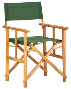 VidaXL Redateljska stolica od masivnog bagremovog drva zelena