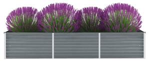 VidaXL Vrtna sadilica od pocinčanog čelika 240 x 80 x 45 cm siva