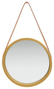 VidaXL Zidno ogledalo s trakom 40 cm zlatno