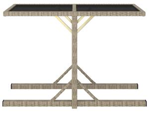 VidaXL Vrtni stol bež 110 x 53 x 72 cm stakleni i poliratan