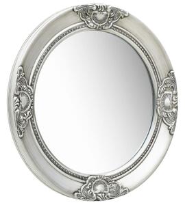 VidaXL Zidno ogledalo u baroknom stilu 50 cm srebrno