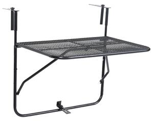 VidaXL Balkonski stol crni 60 x 40 cm čelični