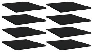 VidaXL Police za knjige 8 kom crne 40 x 50 x 1,5 cm od iverice