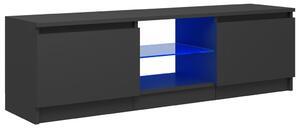 VidaXL TV ormarić s LED svjetlima sivi 120 x 30 x 35,5 cm