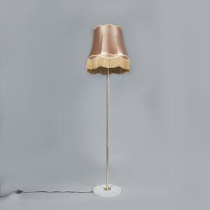 Retro podna svjetiljka mesing sa Granny hladom zlatna 45 cm - Kaso
