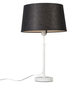 Stolna svjetiljka bijela s crnom hladom 35 cm podesiva - Parte