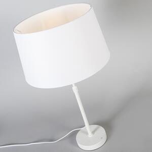 Stolna svjetiljka bijela s bijelom hladom podesiva 35 cm - Parte