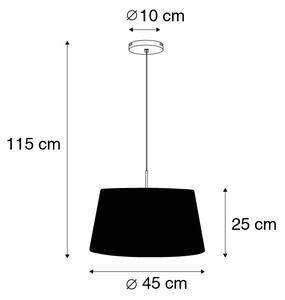 Moderna viseća svjetiljka čelik s tamnom bojom 45 cm - Combi 1