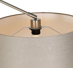 Moderna podna svjetiljka čelična sa sjenilom taupe 45 cm - Urednik