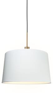 Moderna viseća svjetiljka brončana s hladom 45 cm bijela - Combi 1