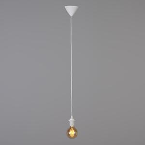 Moderna viseća svjetiljka bijela s crnom hladom 45 cm - Pendel