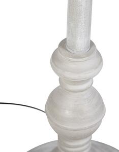 Seoska podna svjetiljka taupe s lanenim hladom 45 cm - Classico
