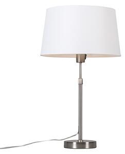 Stolna svjetiljka čelik s bijelom hladom podesiva 35 cm - Parte