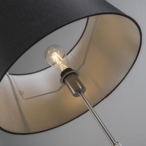 Podna svjetiljka čelik sa sjenilom crna 45 cm podesiva - Parte