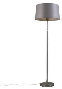 Podna svjetiljka čelik s nijansom siva 45 cm podesiva - Parte