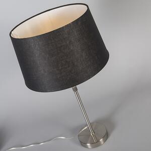 Stolna svjetiljka čelik sa sjenilom crna 35 cm podesiva - Parte