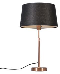 Stolna svjetiljka bakrena s crnom sjenilom 35 cm podesiva - Parte