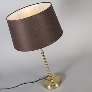 Stolna svjetiljka zlatna / mesing sa smeđom nijansom 35 cm podesiva - Parte