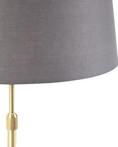 Stolna svjetiljka zlatna / mesing s lanenom nijansom siva 35 cm - Parte