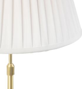 Stolna lampa zlatna / mesing s nabranom kremom u sjeni 35 cm - Parte