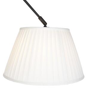 Viseća svjetiljka s nabranim hladom 35 cm krem - Blitz I crna