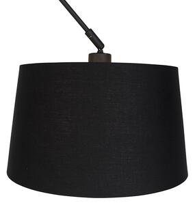 Viseća svjetiljka s pamučnom sjenilom crna sa zlatnom 35 cm - Blitz I crna