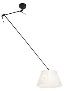 Viseća svjetiljka s nabranim hladom 35 cm krem - Blitz I crna