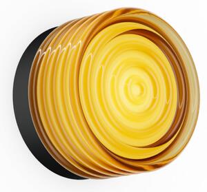 Wever & Ducré Lighting WEVER DUCRÉ LED zidna svjetiljka Hajo crna/jantar, temperatura boje 2700K, prigušiva, Smeđa / hrđa, kupaonica, Staklo