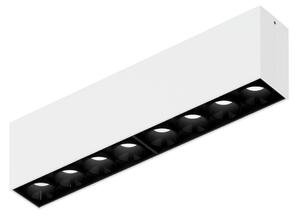 Wever & Ducré Lighting WEVER & DUCRÉ Linoo 8.0 LED stropna svjetiljka, crni i bijeli metal, prigušiva, Crno, Dnevni boravak/blagovaonica, Aluminij, Strop s više plamena