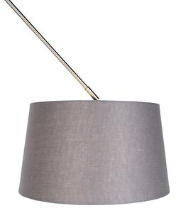Viseća svjetiljka s lanenom sjenilom tamno siva 35 cm - Blitz I čelik