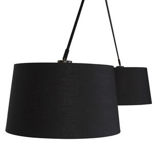 Viseća svjetiljka s pamučnim nijansama crna sa zlatnom 35 cm - Blitz II crna