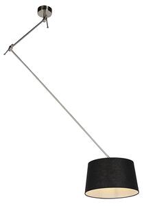Viseća svjetiljka s lanenom sjenilom crna 35 cm - Blitz I čelik