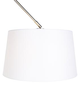 Viseća svjetiljka s lanenom sjenilom bijela 35 cm - Blitz I čelik