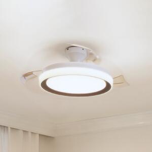 Philips Bliss LED stropni ventilator, zlatno/bijeli, tih, CCT, prigušiva, Bijela, Dnevni boravak/blagovaonica, Metal
