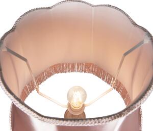 Retro podna svjetiljka siva s ružičastom Granny hladom - Classico