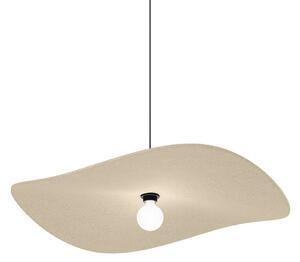 Wever & Ducré Lighting WEVER & DUCRÉ viseća svjetiljka Wave Soft 3.0, filc, boja vapnenca, prigušiva, Bež, Dnevni boravak/blagovaonica, Tkanina / tekstil