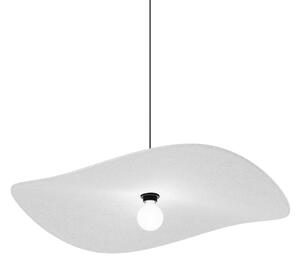 Wever & Ducré Lighting WEVER & DUCRÉ viseća svjetiljka Wave Soft 3.0, filc, mramorno siva, 100 cm, prigušiva, Sivo, Dnevni boravak/blagovaonica, Tkanina / tekstil