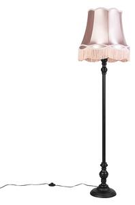 Podna svjetiljka crna s ružičastom bojom Granny - Classico