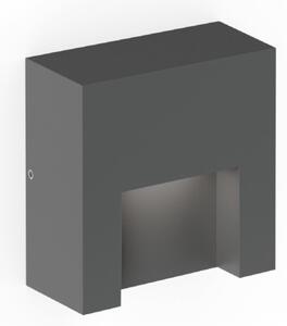 Wever & Ducré Lighting WEVER & DUCRÉ Reto 0.8 vanjska zidna LED svjetiljka, antracit, prigušiva, Crno, Aluminij, Zidna utičnica ispod