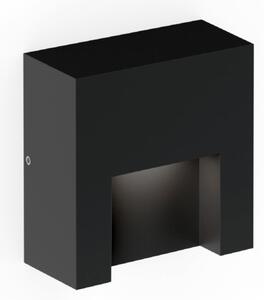Wever & Ducré Lighting WEVER & DUCRÉ Reto 0.8 mat crna vanjska zidna LED svjetiljka, prigušiva, Crno, Aluminij, Zidna utičnica ispod