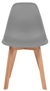 VidaXL Blagovaonske stolice od plastike 6 kom sive