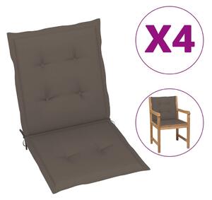 VidaXL Jastuci za vrtne stolice 4 kom smeđe-sivi 100 x 50 x 3 cm