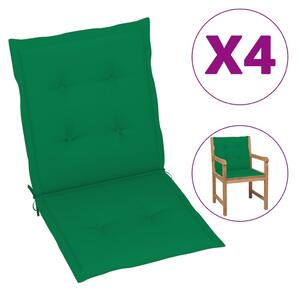 VidaXL Jastuci za vrtne stolice 4 kom zeleni 100 x 50 x 3 cm